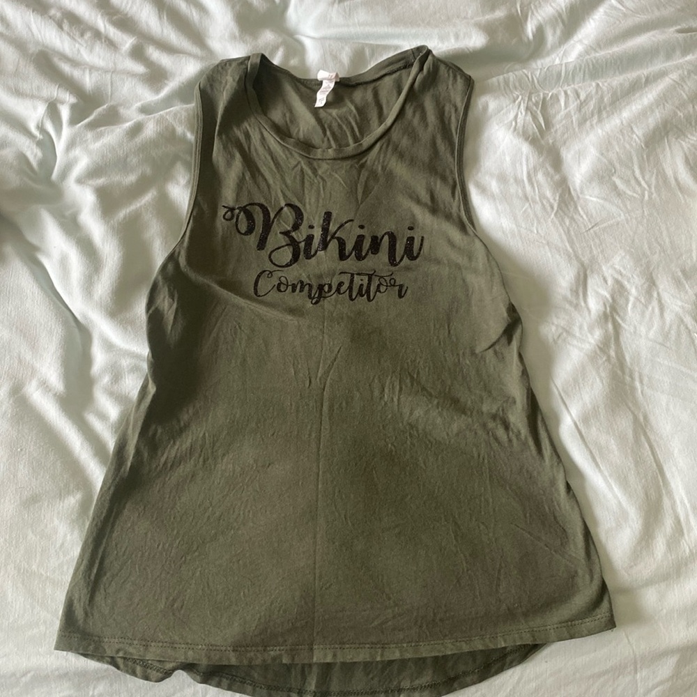 Bikini competitor muscle tank